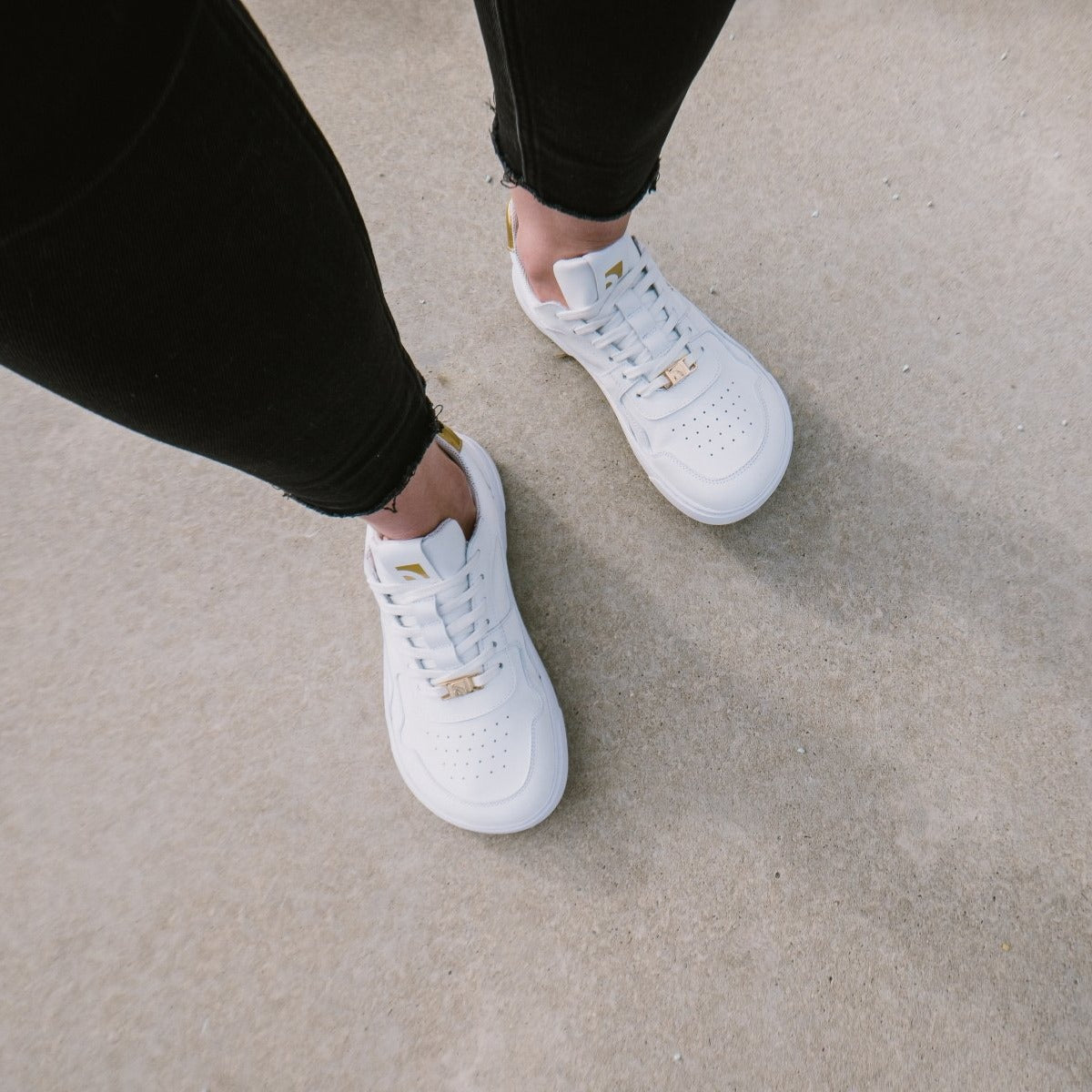 Barefoot Sneakers Barebarics Zing - All White Leather Minimalist Shoes for Men & Women | New 2025 Model | Perfect for Running, Gym & Everyday Comfort