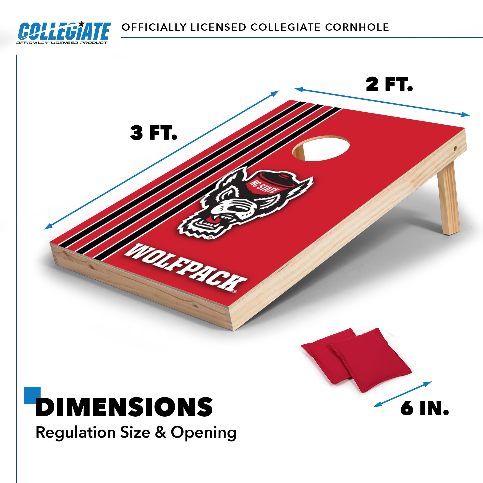Indiana Hoosiers 2' x 3' Solid Wood Cornhole Set with High-Definition Team Graphics - NCAA Fan Gift, Outdoor Bean Bag Toss Game for Backyard, Tailgating, and Family Gatherings