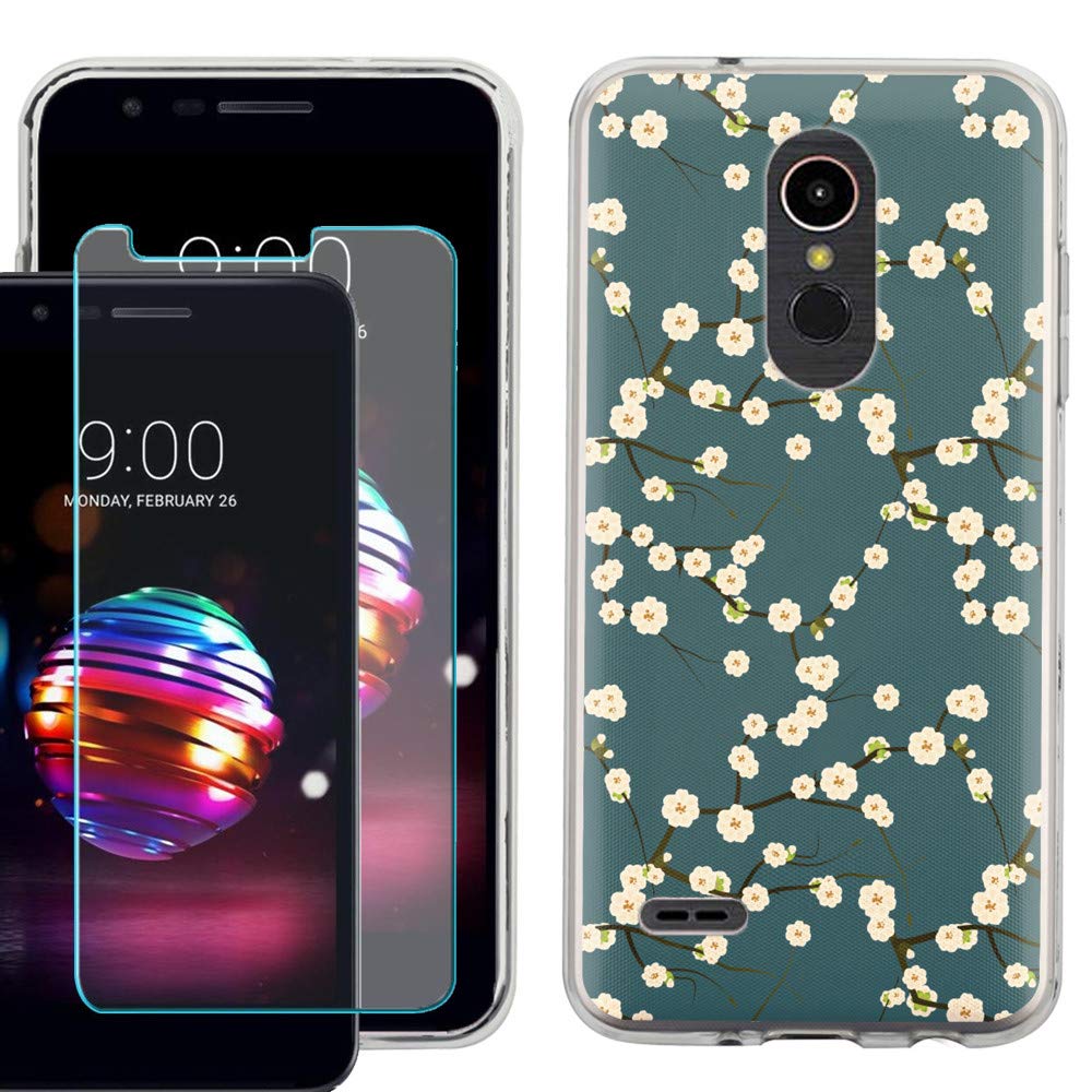 LG Phoenix Plus/Harmony 2 Phone Case with Screen Protector - Slim TPU Cover for Daily Protection