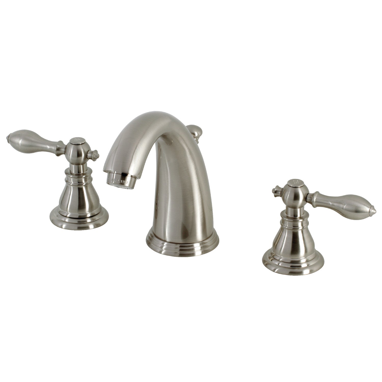 American Classic KB988ACL Brushed Nickel Widespread Bathroom Faucet - 3 Hole Deck Mount with Pop Up Drain - Perfect for Modern Bathroom Renovations & Vanity Upgrades