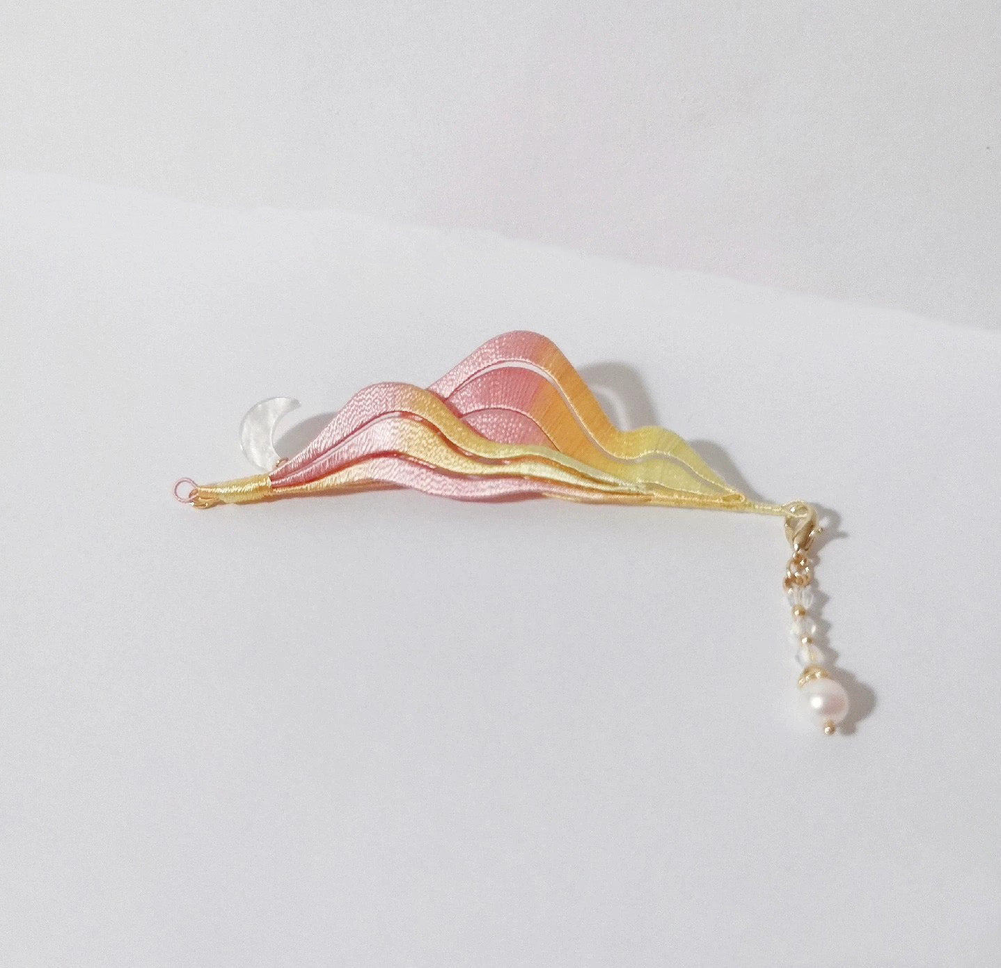 Shanyue Handmade Silk Brooch - Elegant Floral (Chanhua) Design for Women | Perfect for Weddings, Parties & Formal Occasions