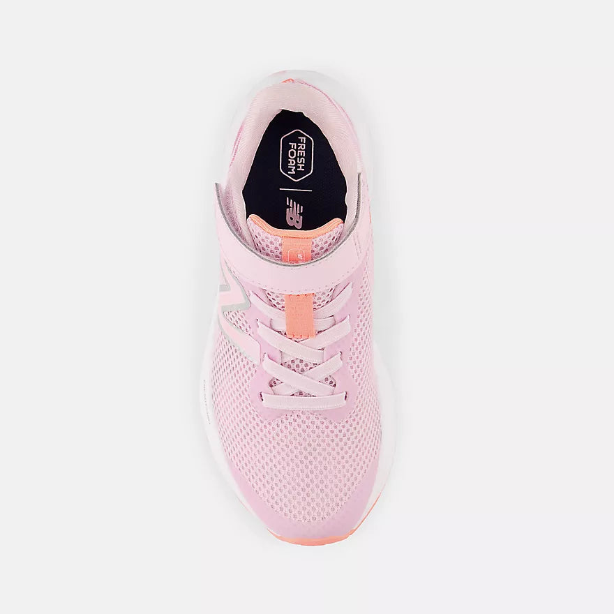 New Balance Light Raspberry Arishi v4 Bungee Lace Kids' Sneakers - Comfortable Running Shoes for Boys & Girls - Perfect for School, Sports & Outdoor Activities