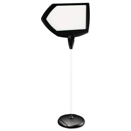 Black Floor Stand Sign Holder with 25x17 Arrow Sign - 63 Inches Tall for Retail Stores, Restaurants & Events