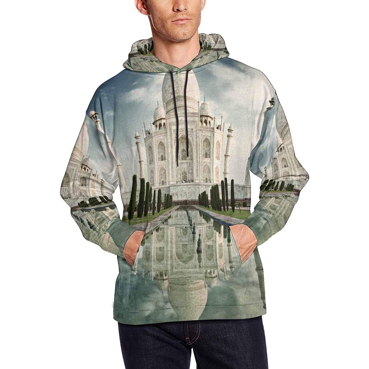 **InterestPrint Men's Paisley Print Hoodie - Soft Fleece-Lined Sweatshirt for Casual Wear, Gym & Outdoor Activities**