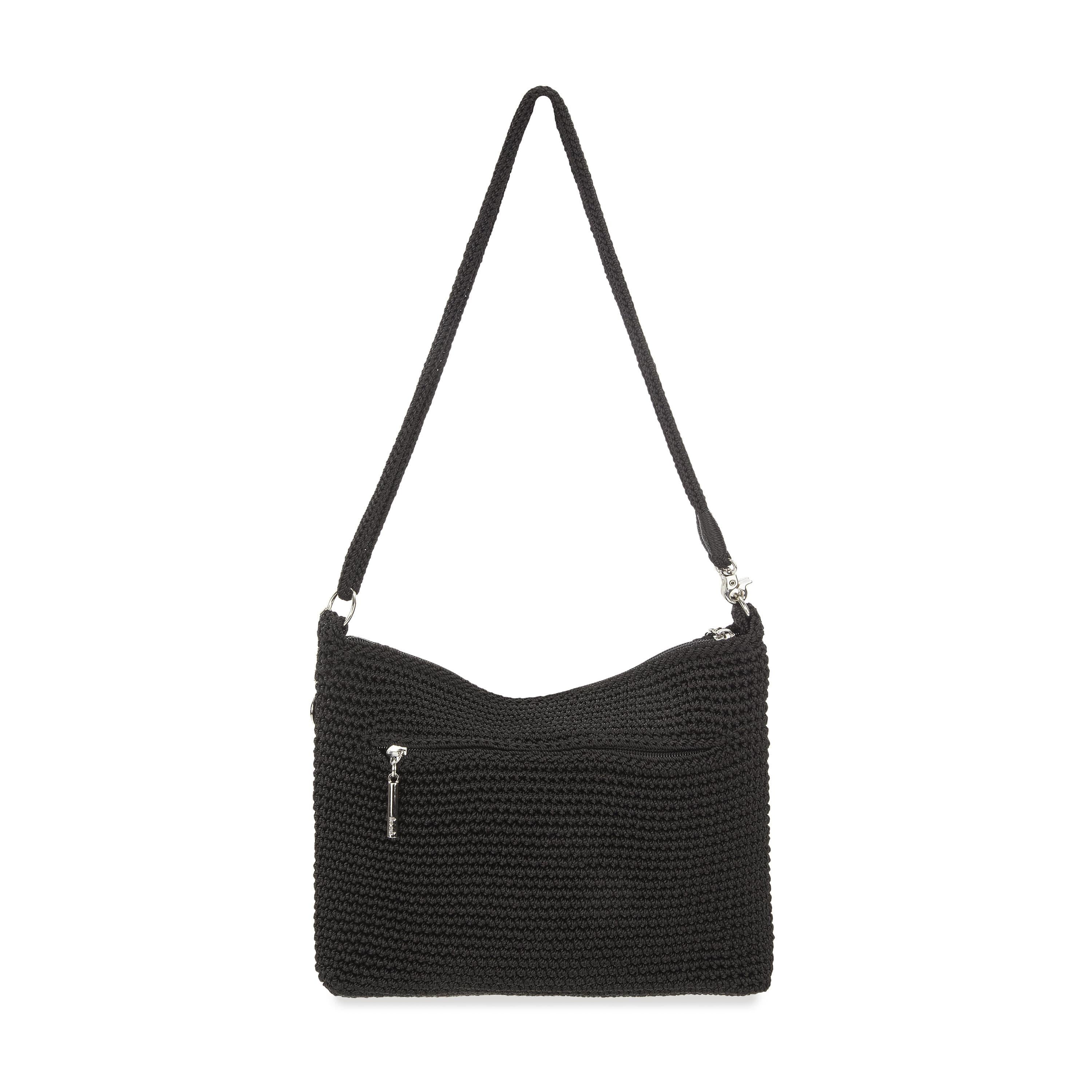 Lumi Hand Crochet Black Crossbody Bag for Women - Boho Chic Purse for Everyday Use, Travel & Shopping