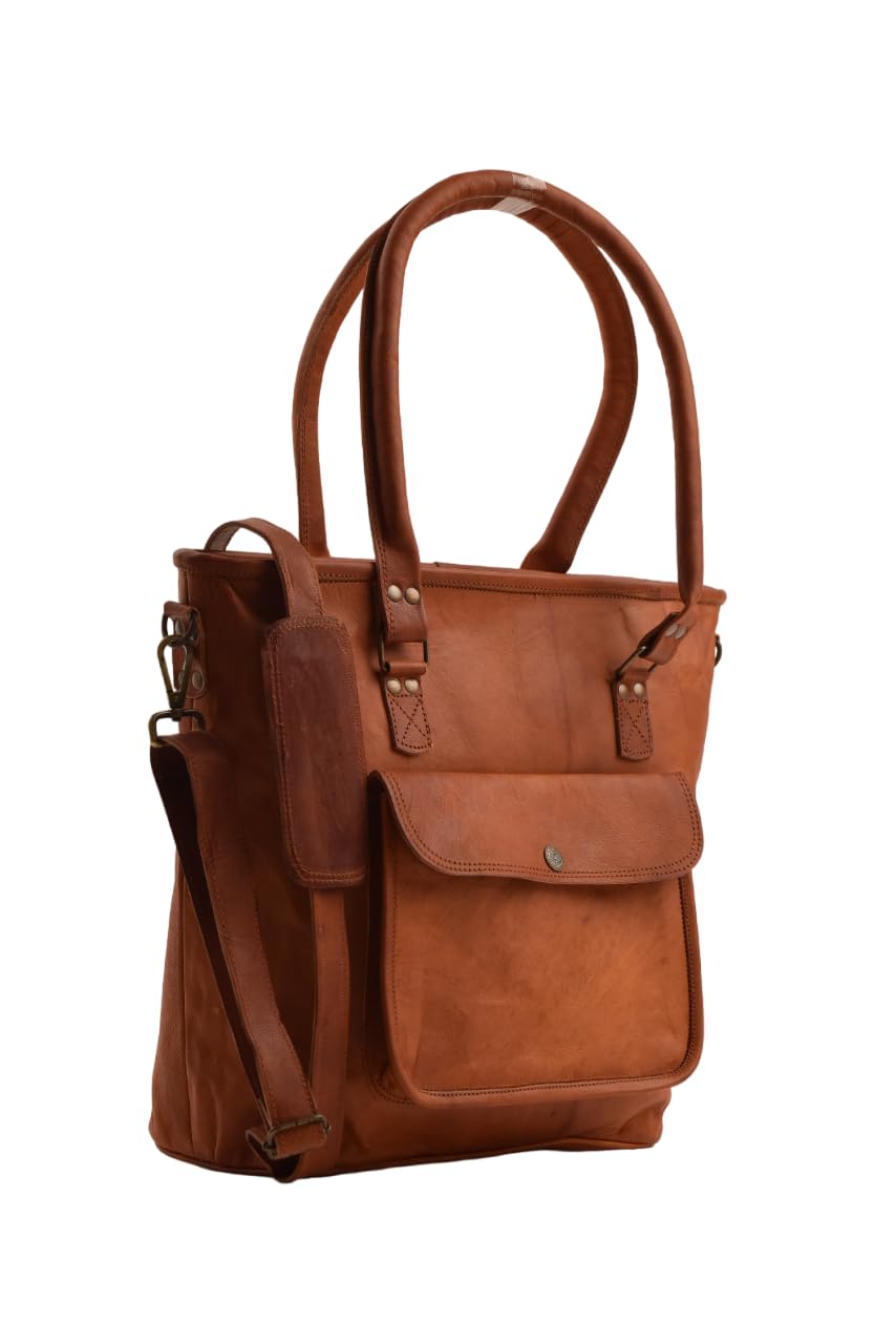 Genuine Leather Tote Bag for Women - 16