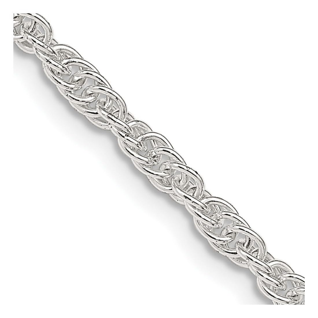 925 Sterling Silver Polished 2.75mm Loose Rope Chain Necklace 20 Inch with Lobster Claw Clasp - Unisex Jewelry for Women & Men | Perfect for Layering, Gift Giving and Everyday Wear