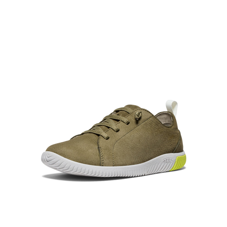 KNX Leather Sneakers for Big Kids - Martini Olive/Evening Primrose Color | Comfortable School Shoes & Casual Everyday Wear