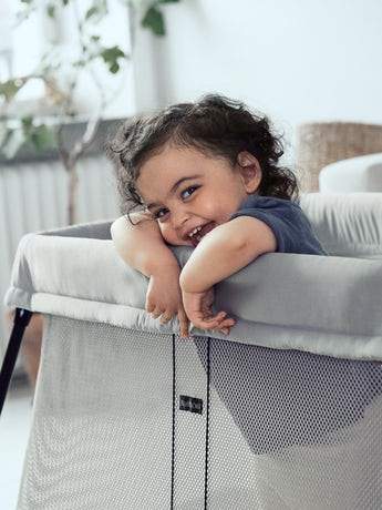 BabyBjorn Travel Crib Light - Portable & Lightweight Baby Playpen with Fitted Sheet - Perfect for Travel, Home & Outdoor Use
