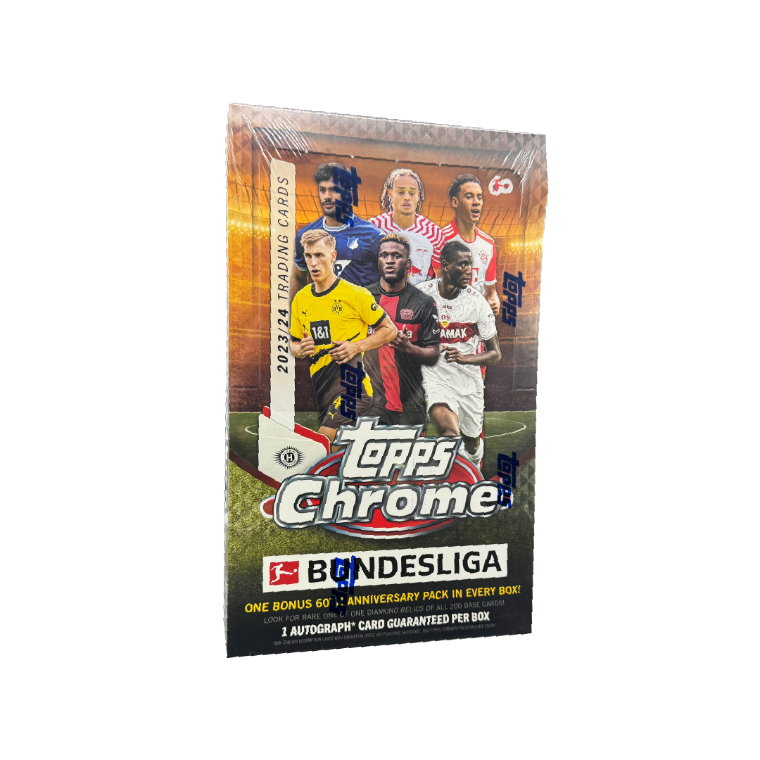 Topps Chrome Bundesliga 23/24 Hobby Box - 2023-2024 Soccer Trading Cards Collection - Perfect for Collectors, Investors & Fantasy League Fans
