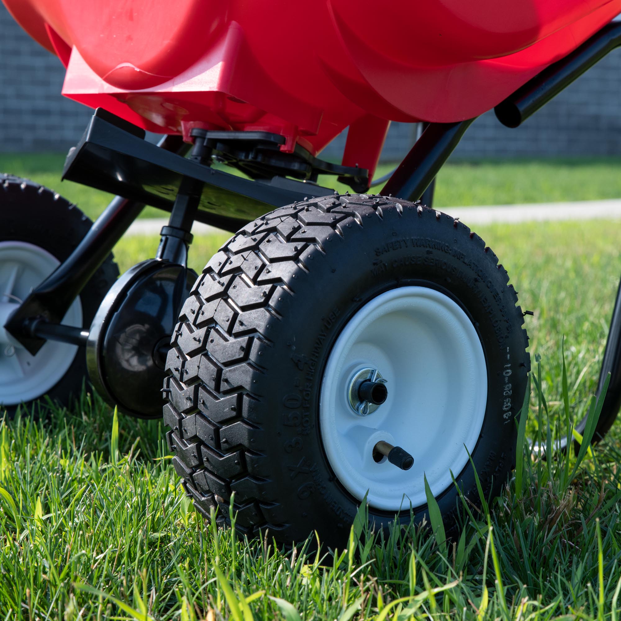 Earthway 2050P Commercial Broadcast Spreader - 80 Lbs Hopper with Durable Pneumatic Tires - Professional Lawn & Garden Fertilizer Spreader for Large Yards, Golf Courses & Landscaping