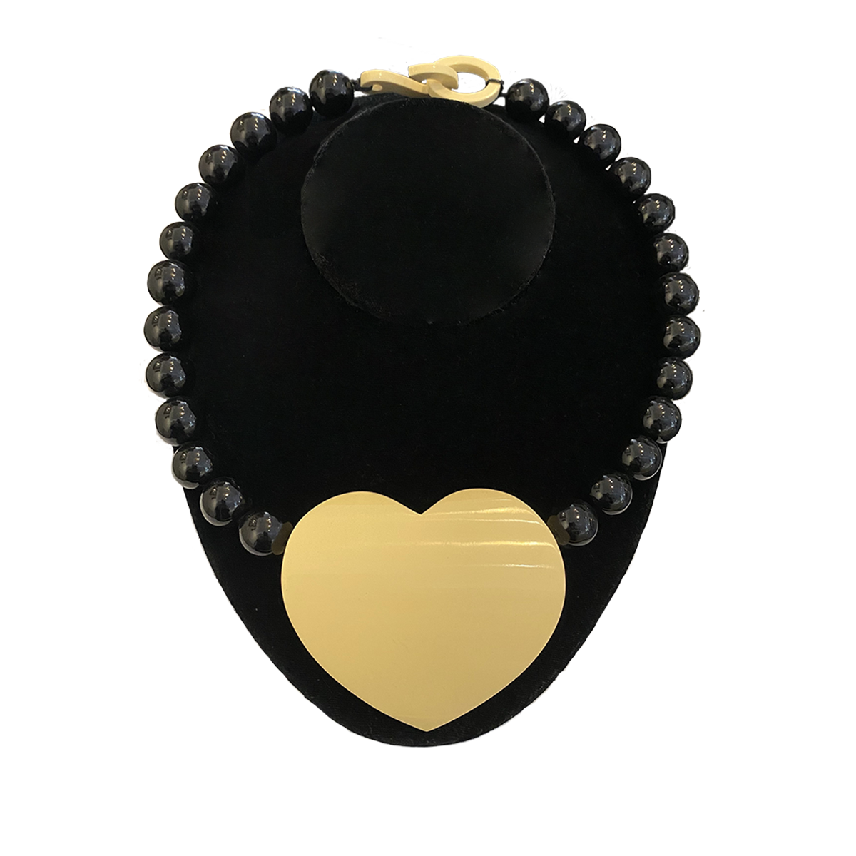 French Ivory Heart Necklace - Elegant Vintage Jewelry for Women, Perfect Gift for Valentine's Day, Anniversary & Romantic Occasions