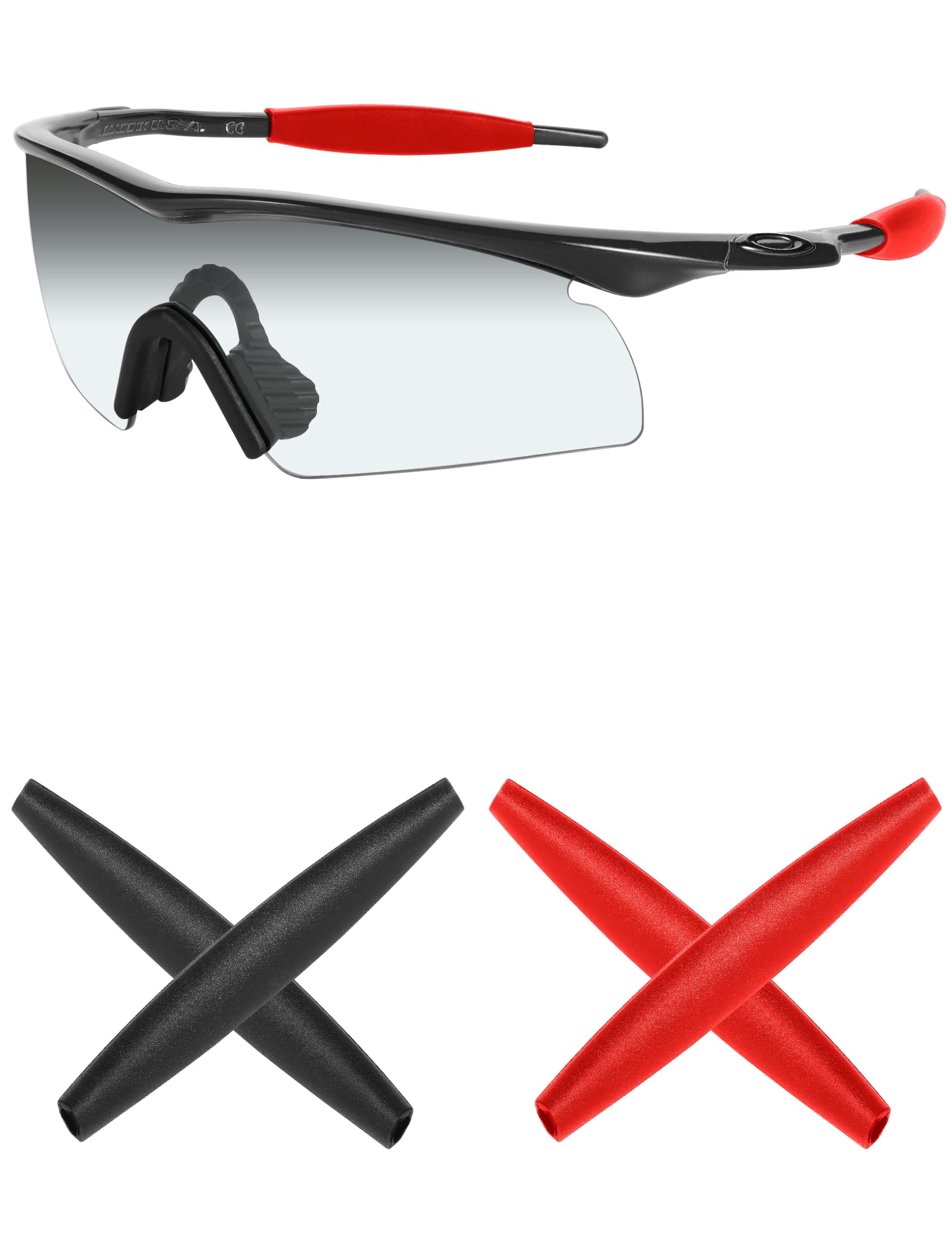 Oakley M Frame Replacement Earsocks for Heater/Hybrid/Strike/Sweep Sunglasses - Compatible with Oakley M Frame Series - Perfect for Sports, Running, Cycling & Outdoor Activities