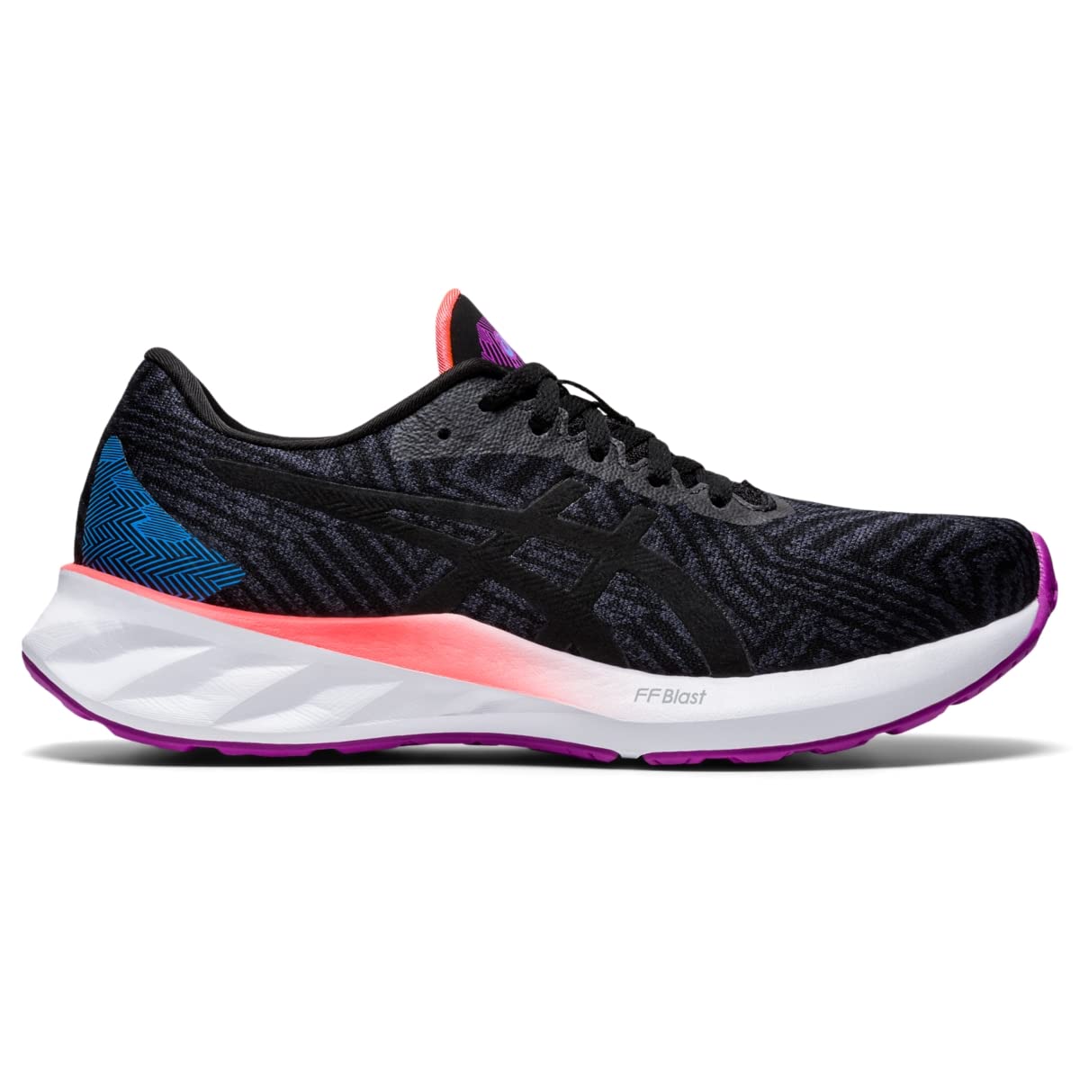 ASICS Women's Roadblast Running Shoes - Lightweight Cushioned Sneakers for Road Running, Gym Workouts & Daily Wear | Size 10 | Black/Orchid Color