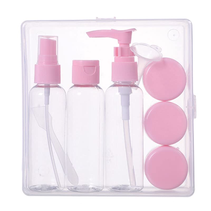 6-Piece Transparent Plastic Travel Bottle Set - Refillable Cosmetic & Perfume Spray Bottles for Toiletries | Leak-Proof Travel Accessories for Makeup, Skincare & Hair Care (Ideal for Airplane, Gym & Vacation)