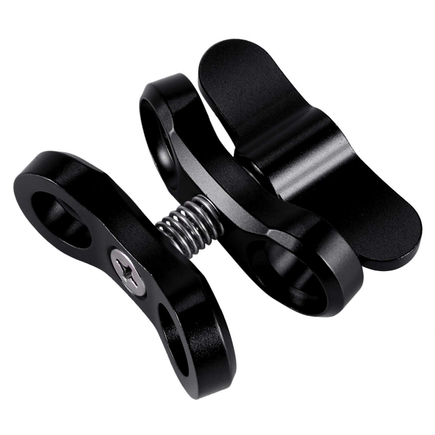 Eighosee Aluminum Camera Clamp Mount with Diving Lights & Ball Butterfly Clip - Compatible with GoPro Hero 3+/4/5 & Gitup SJ6000 (Black) - Perfect for Underwater Photography, Scuba Diving & Action Sports