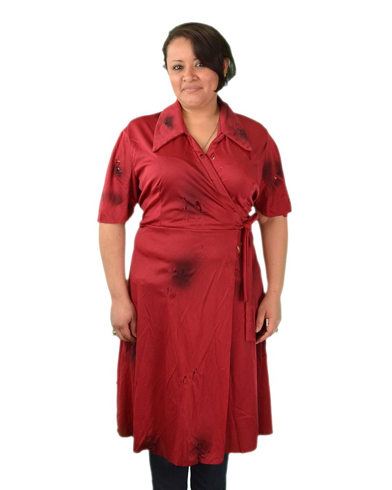 Zagone Studios Women's Zombie Print Halloween Costume Dress - Gothic Horror Party Outfit for Cosplay, Themed Events & Spooky Nights