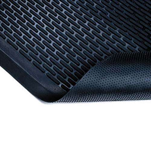 Heavy Duty Rubber Safety Mat - 3' x 5' Black Cactus Mat 1625M C35 Ridge Scraper for Workshop, Garage & Industrial Floor Protection | Non-Slip, Durable Floor Mat for Safety & Comfort