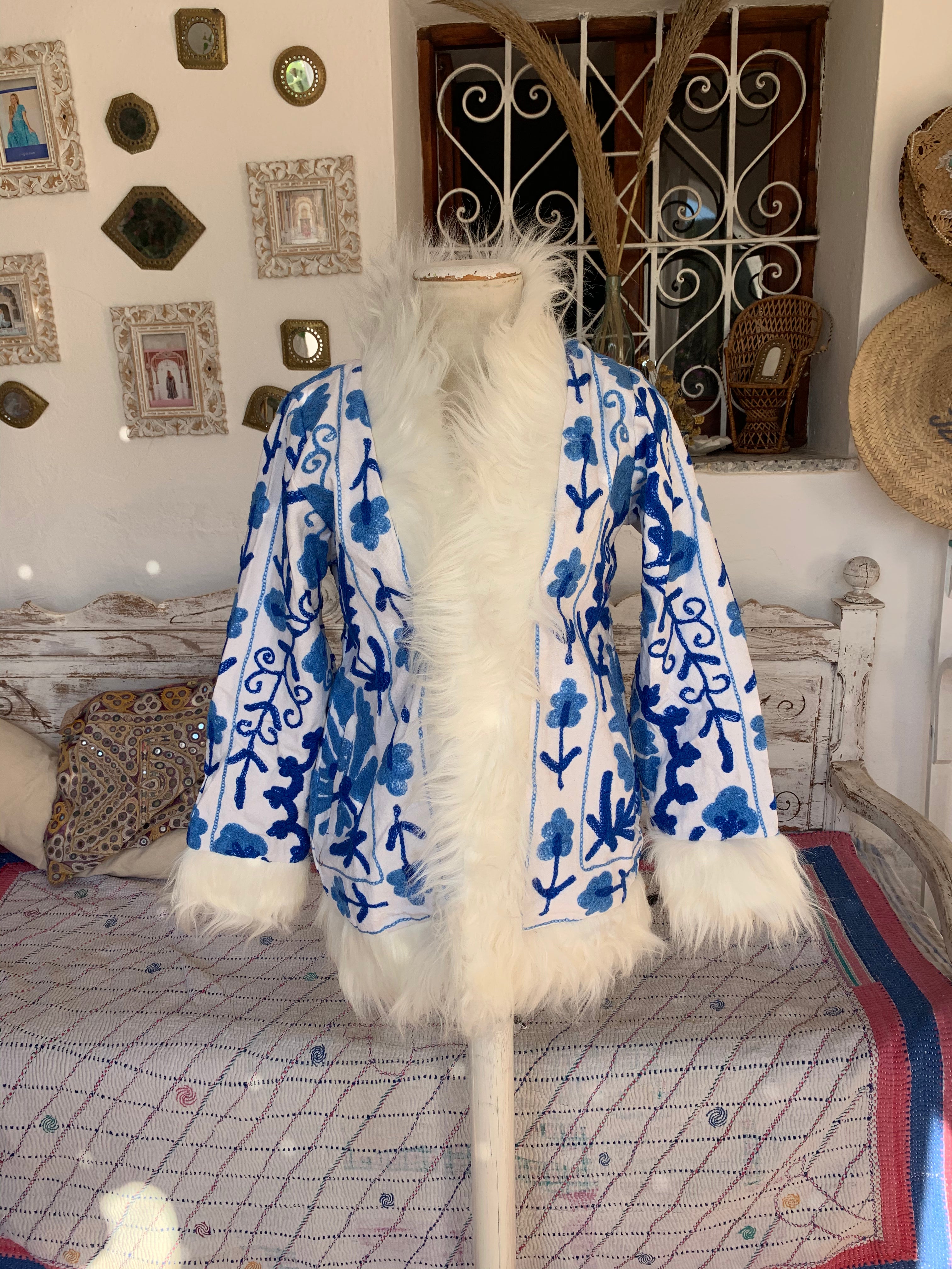 Boho Gypsy Ibiza Jacket - Stylish Hippie Embroidered Kimono Cover Up for Women | Perfect for Beach, Festival, and Vacation Outfits