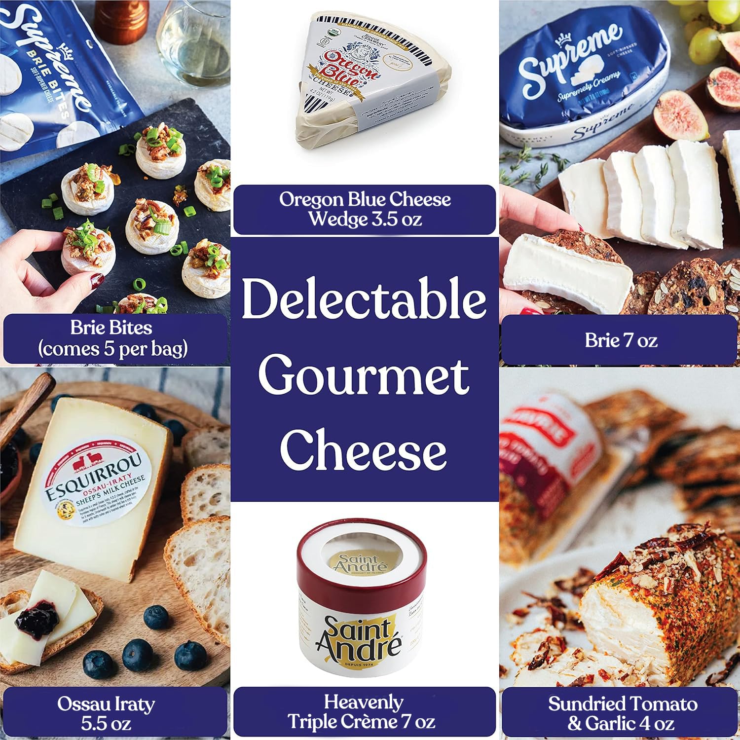 The Cheese Lover Shop Ultimate Box - Premium Cheese Platter with 6 Gourmet Cheeses & 6 Artisanal Accompaniments - Perfect Cheese Sampler Gift Set for Holidays, Parties & Wine Pairings