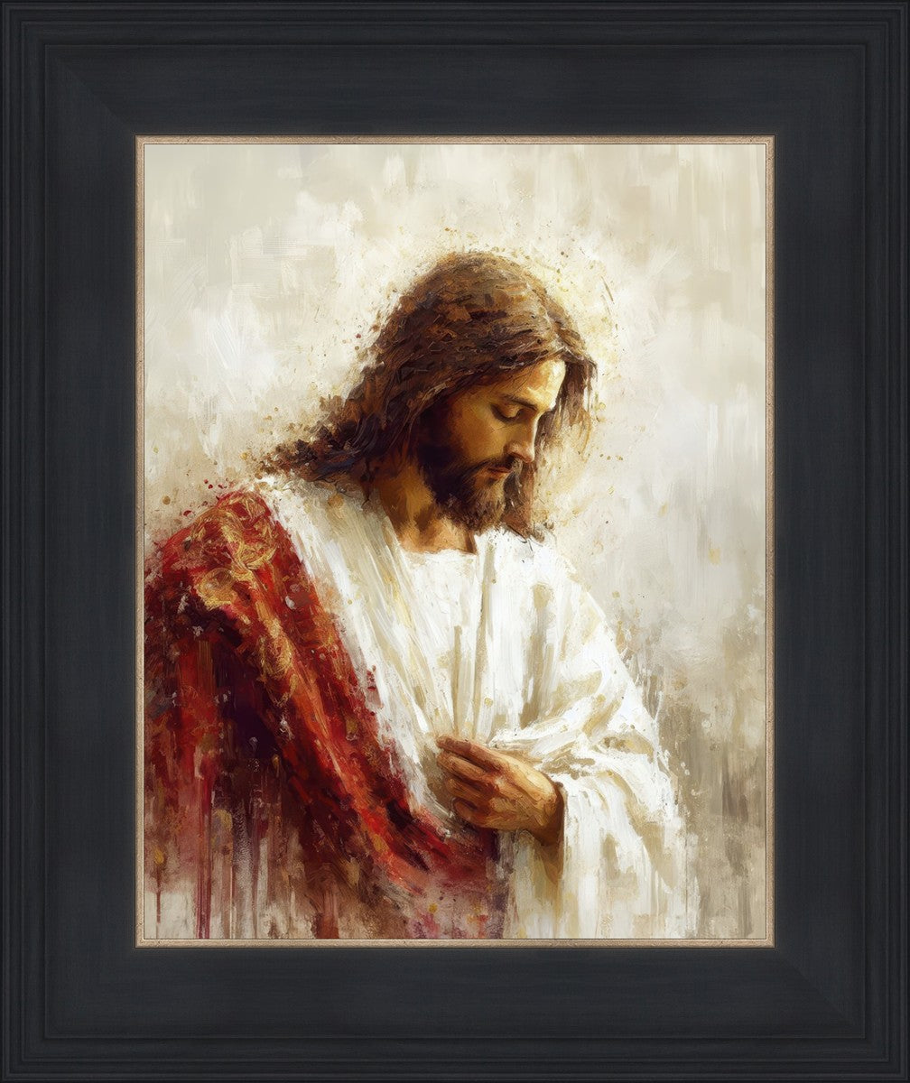Jesus Christ in Red Robes - Religious Wall Art for Home & Church Decor - Perfect for Prayer Rooms, Sunday Schools & Christian Gifts