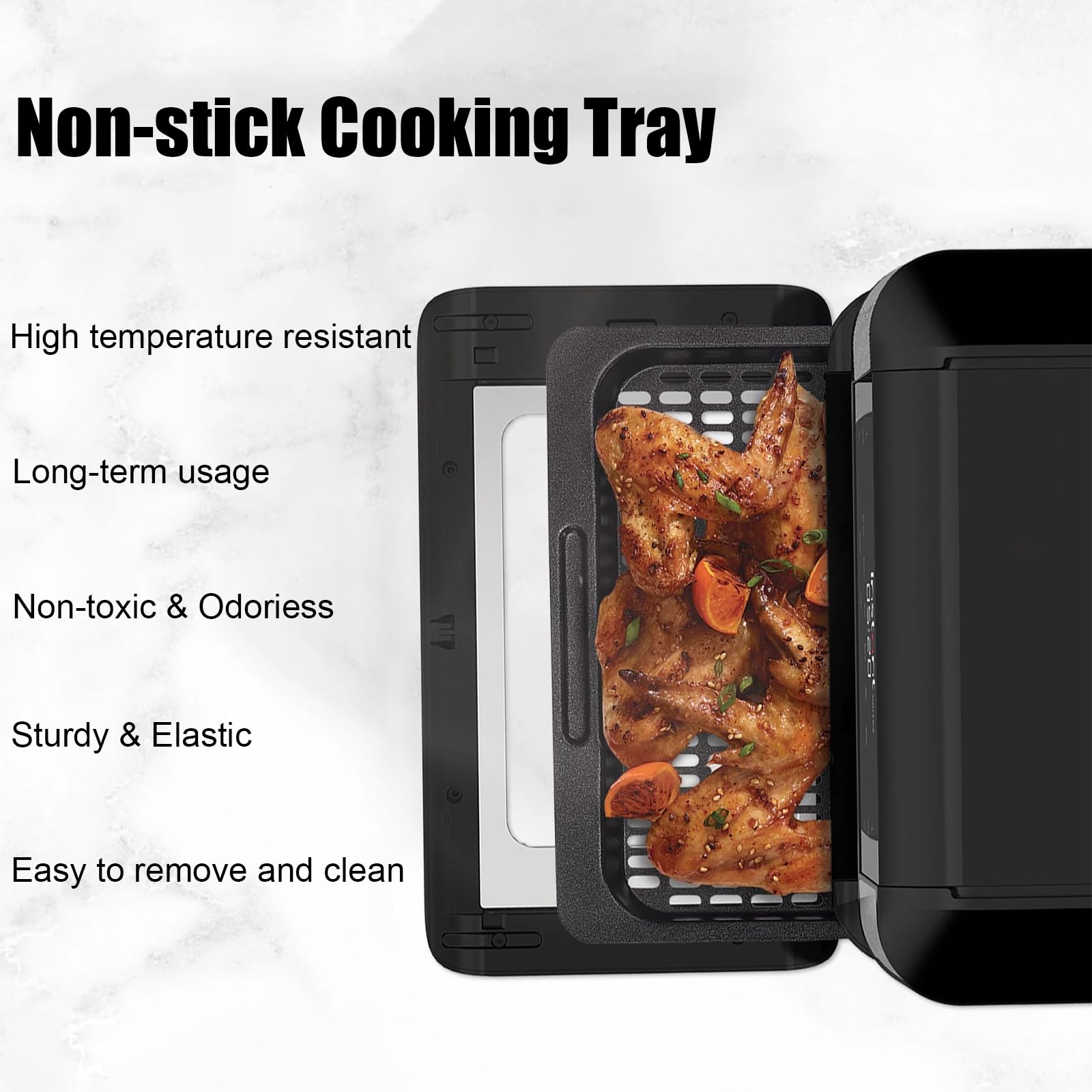 3-Piece Nonstick Replacement Mesh Cooking Racks for Instant Vortex Plus 10 Quart & Power XL Chefman Innsky CROWNFUL 10.6 Quart Air Fryer Ovens - Perfect for Baking, Roasting, and Air Frying Chicken Wings, Vegetables, and More