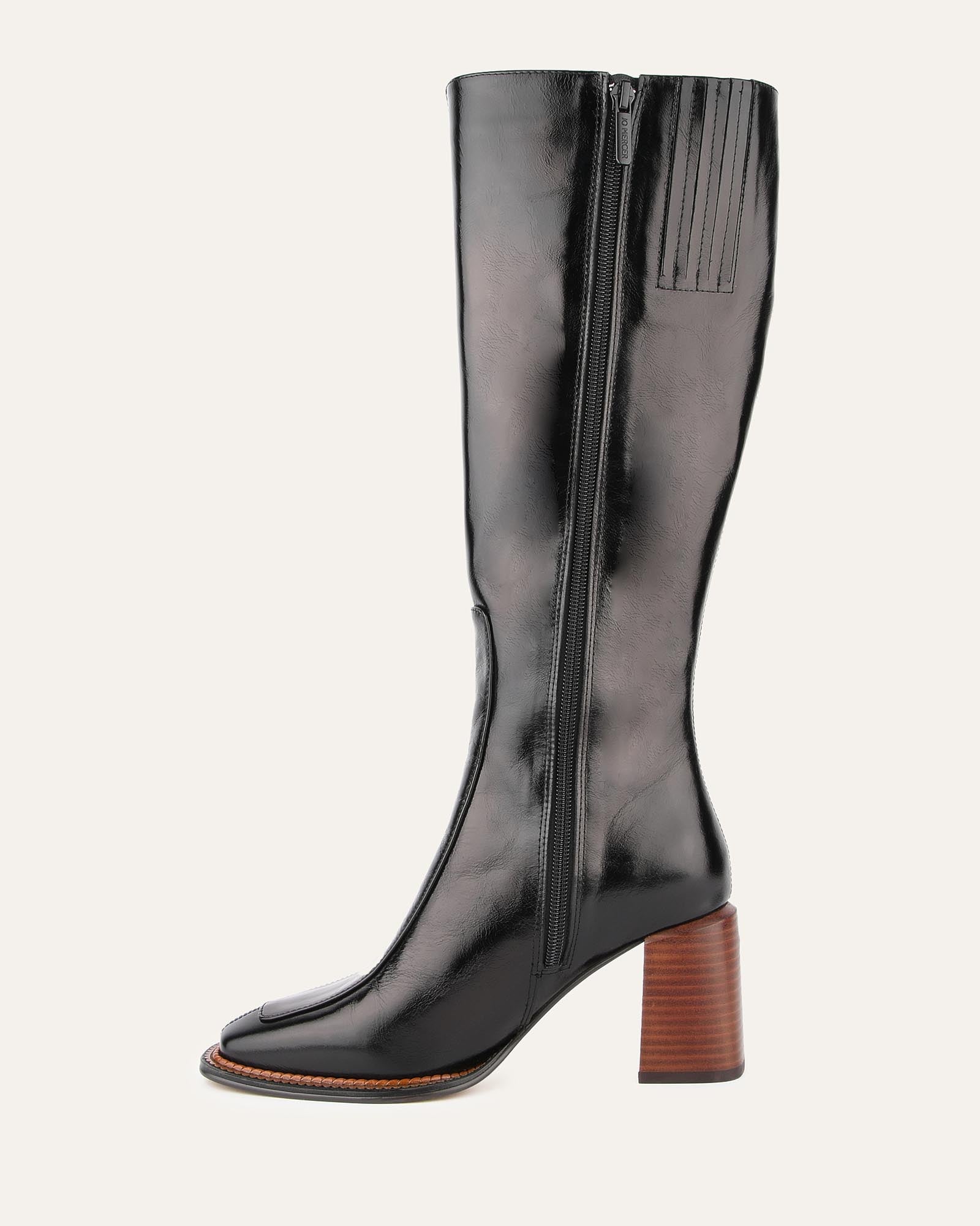 Divine Knee High Boots for Women - Black Leather Boots for Fashion & Comfort - Perfect for Office, Party & Winter Outfits