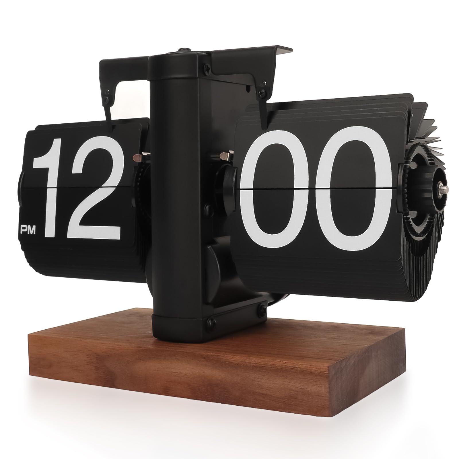 Vintage Retro Flip Clock - Battery Operated Mechanical Desk Clock with Automatic Turning | Digital Display for Home, Office & Bedroom Decor | Perfect Gift for Clock Collectors & Nostalgic Home Décor (Battery Not Included)