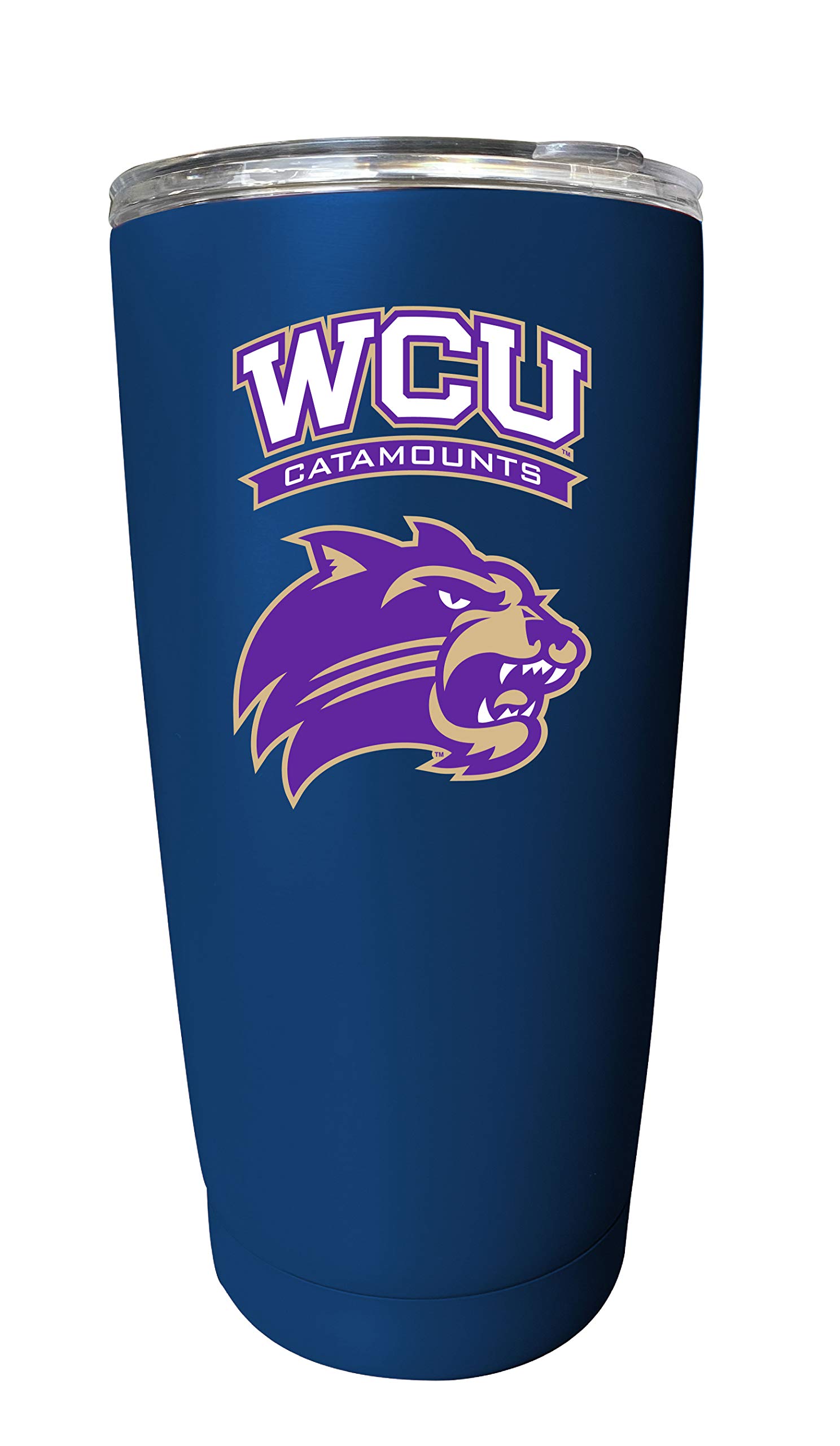 Western Carolina University 16 oz Insulated Stainless Steel Tumbler with Lid - Navy Blue, Officially Licensed College Drinkware for Hot & Cold Beverages - Perfect for Campus, Office, Travel and Outdoor Activities