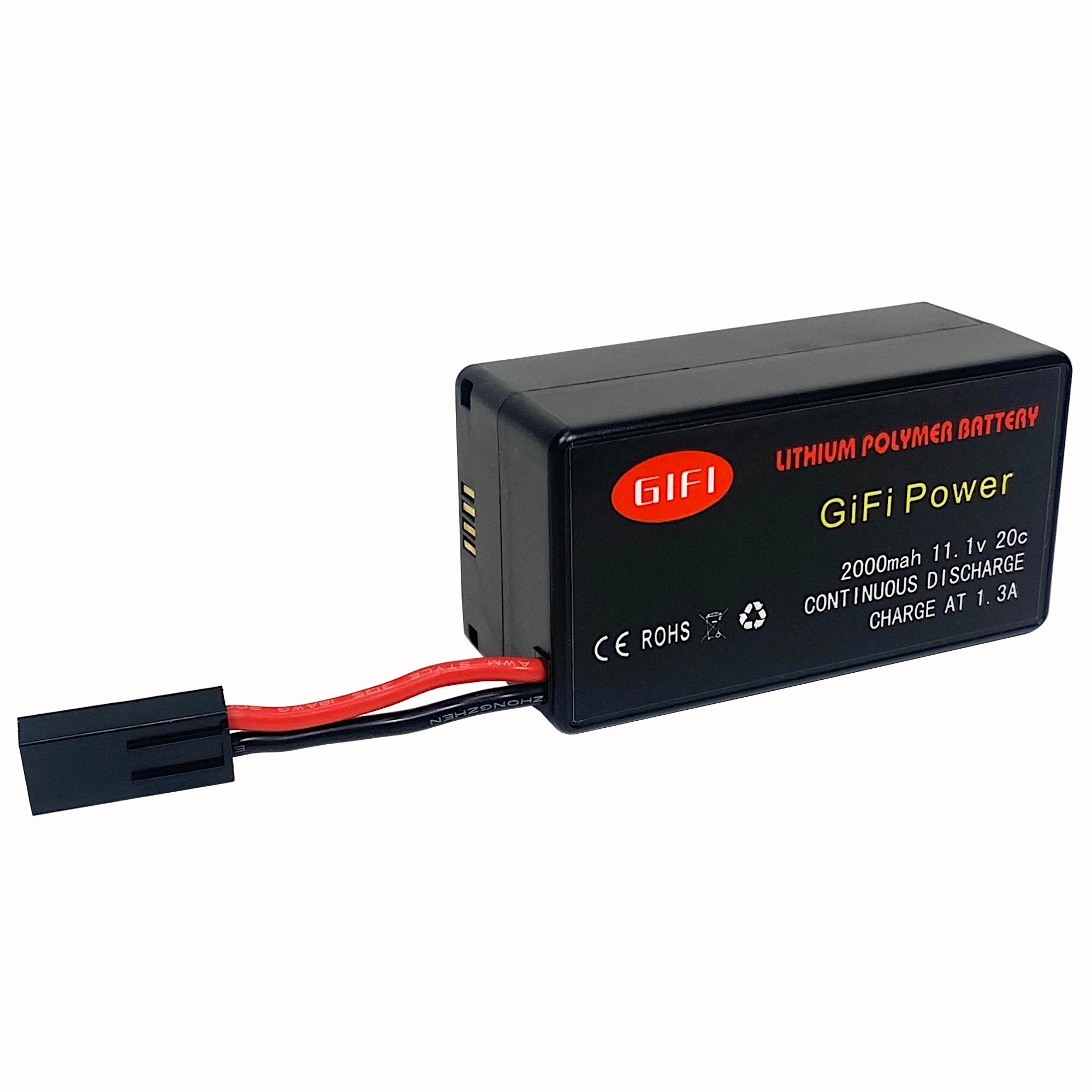 High Capacity 11.1V 2000mAh 20C LiPo Battery for Parrot AR.Drone 2.0 - Long Flight Time Replacement Battery for Drone Racing & Aerial Photography