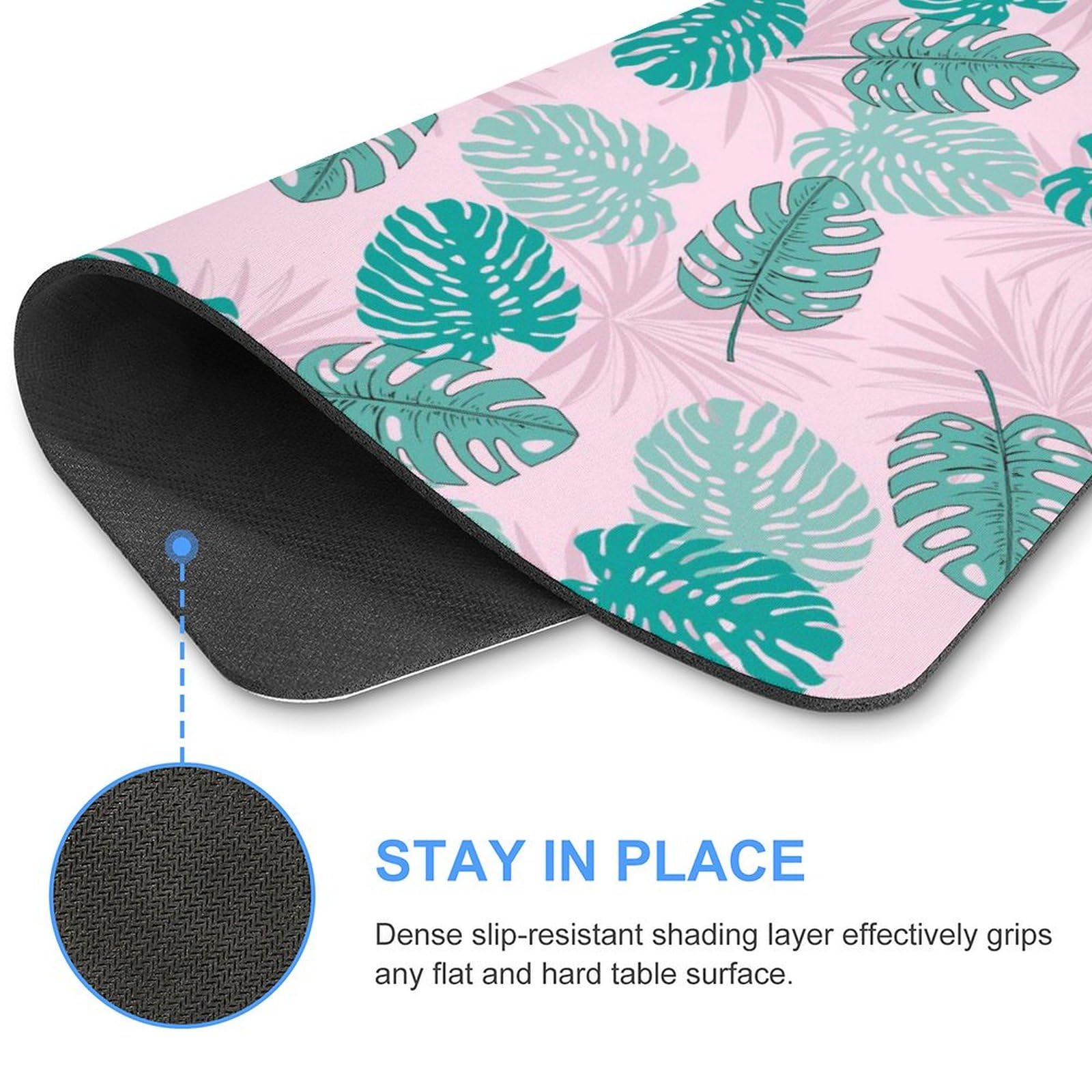 Premium Tropical Monstera Leaf Design Mouse Pad - Non-Slip, Waterproof Gaming & Office Mouse Mat (20x25cm) - Durable Desk Accessory for Home, Work & PC Gaming Setup
