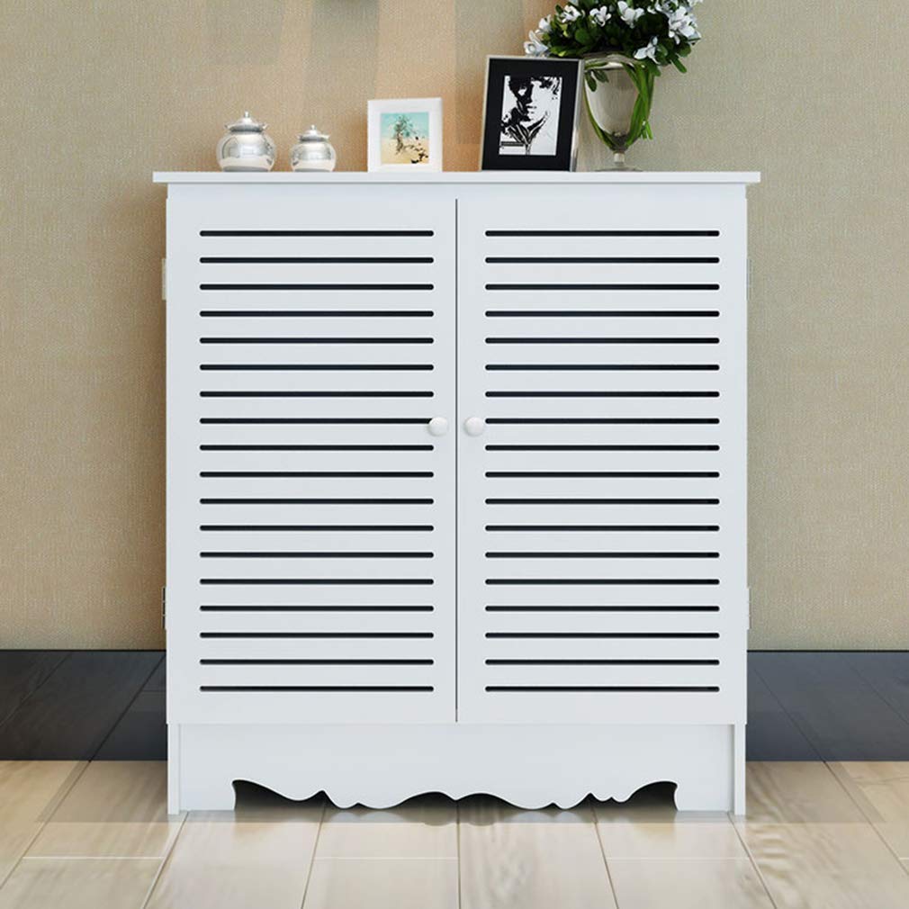 White MDF Freestanding Radiator Cover Cabinet - Decorative Heating Cover for Plants & Flower Pots | Durable & Preservative | Perfect for Living Room, Bedroom & Home Decor