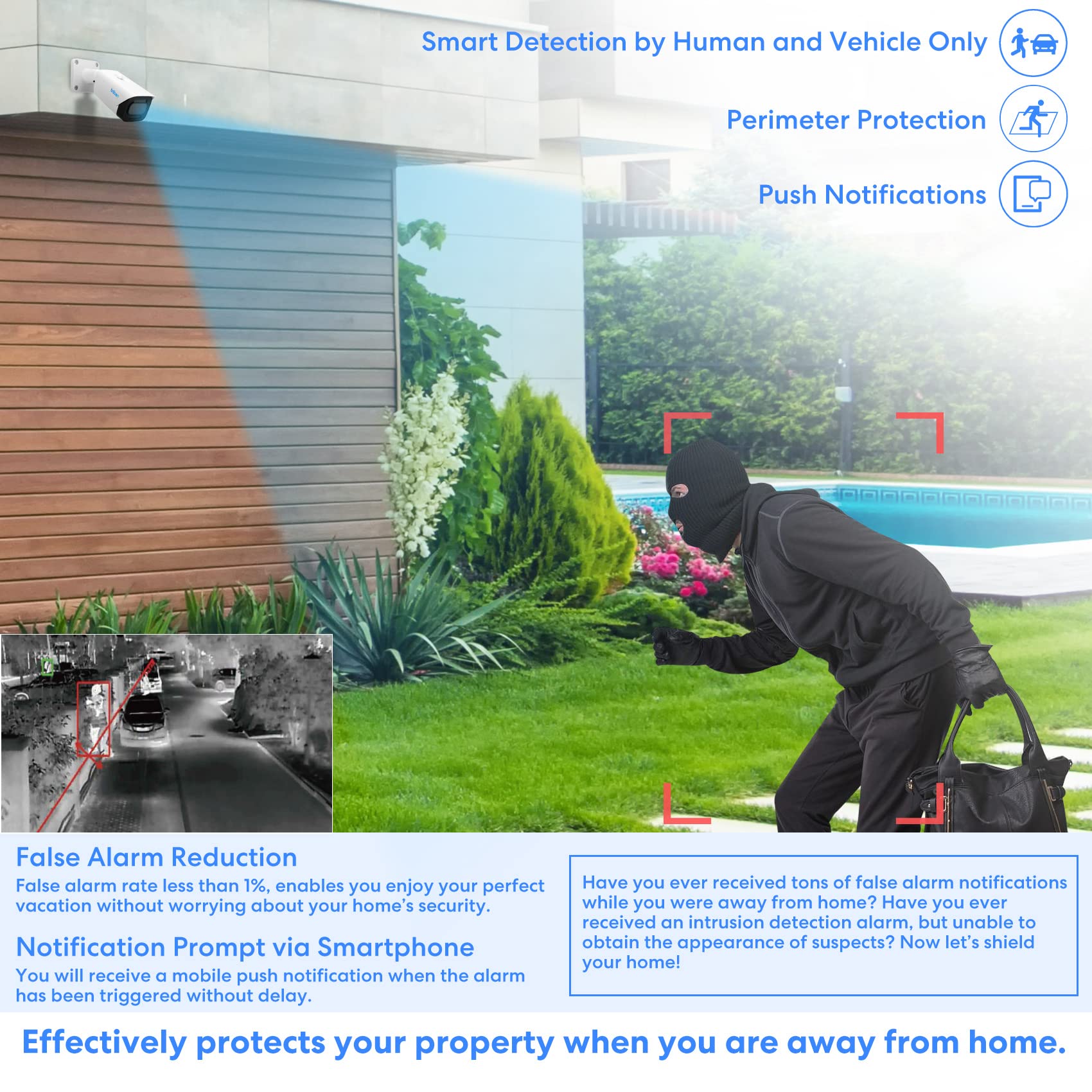 Brillcam 4K PoE Security Camera - 8MP Outdoor Bullet Camera with 115ft Night Vision, 2.8mm Lens, Built-in Mic & SD Slot (128GB Included) | Human/Intrusion/Motion Detection | Ideal for Home Security, Business Surveillance & Property Monitoring