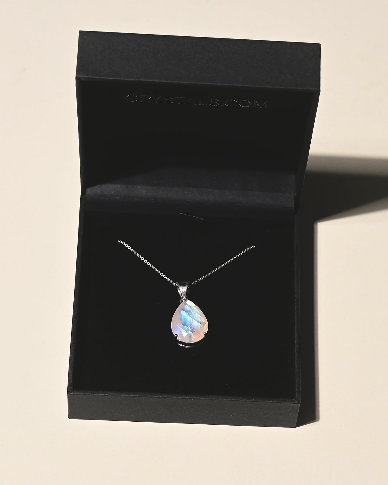 Moonstone Necklace for Women - Healing Crystal Jewelry, Elegant Sterling Silver Pendant for Meditation, Yoga & Spiritual Gifts