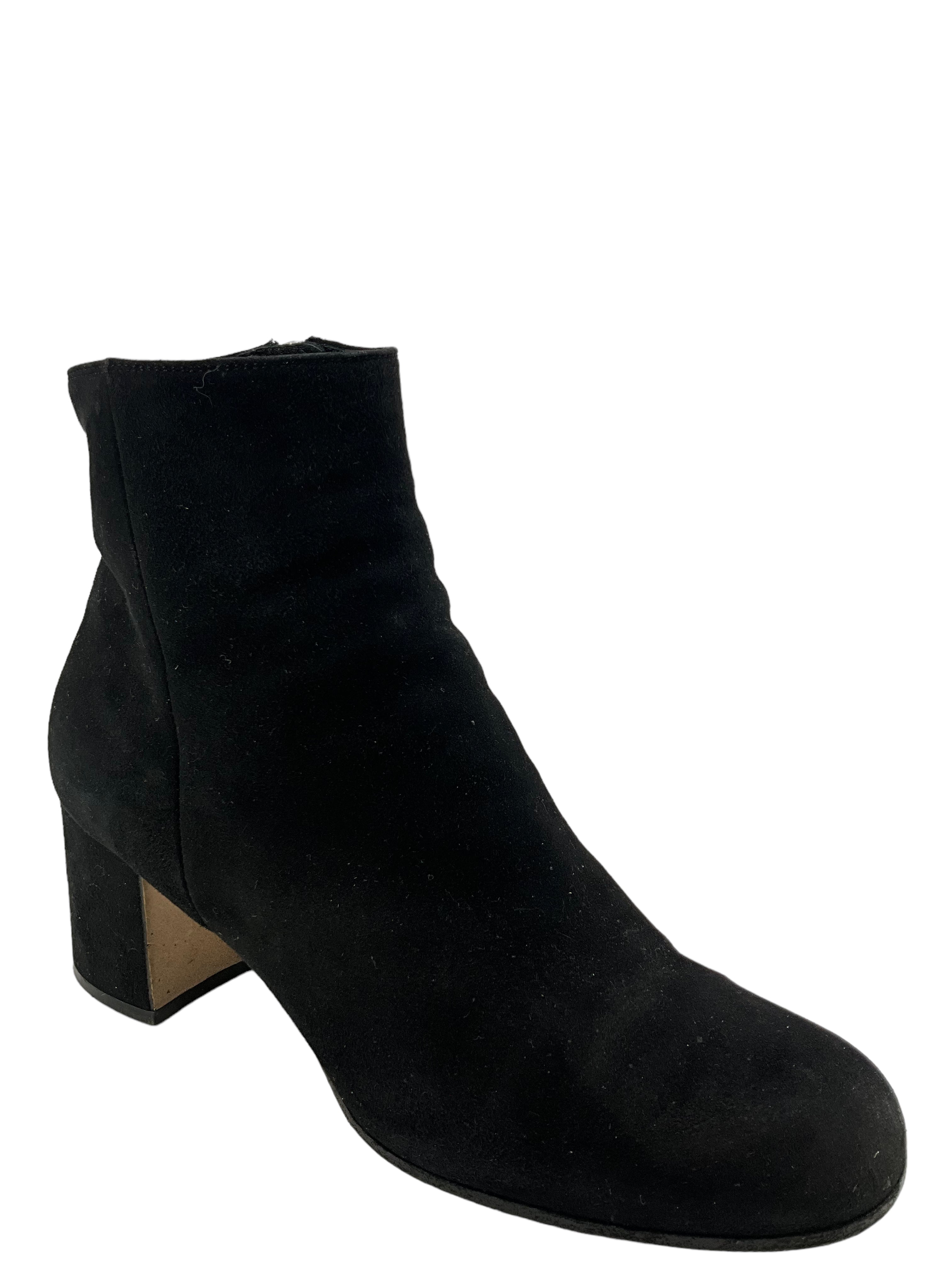 Gianvito Rossi Black Suede Ankle Boots Women Size 9 | Luxury High Heel Booties for Office, Party & Evening Wear