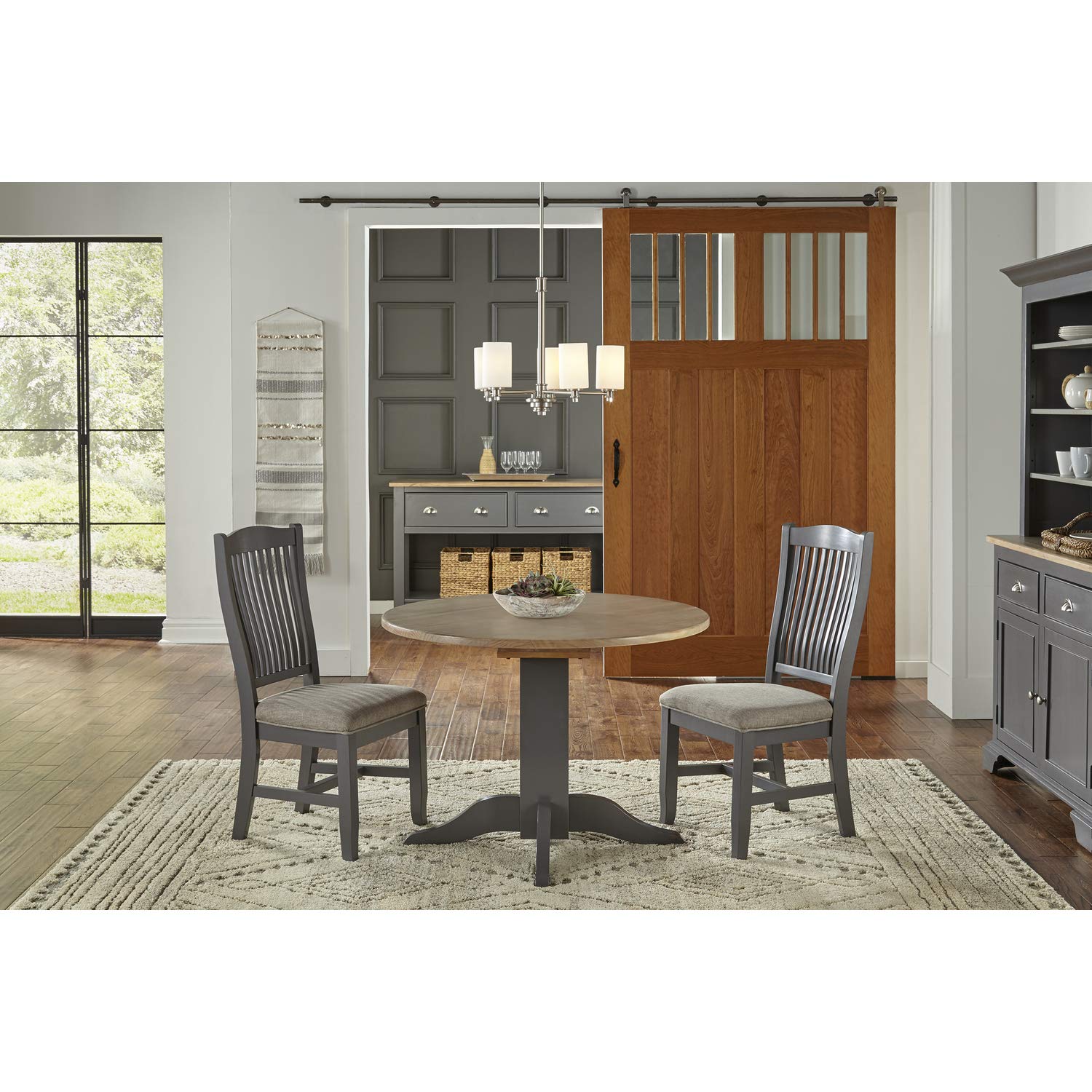 Port Townsend Drop Leaf Table Base - Solid Wood Dining Table Base for Small Spaces | Perfect for Apartments, Breakfast Nooks & Cozy Dining Areas