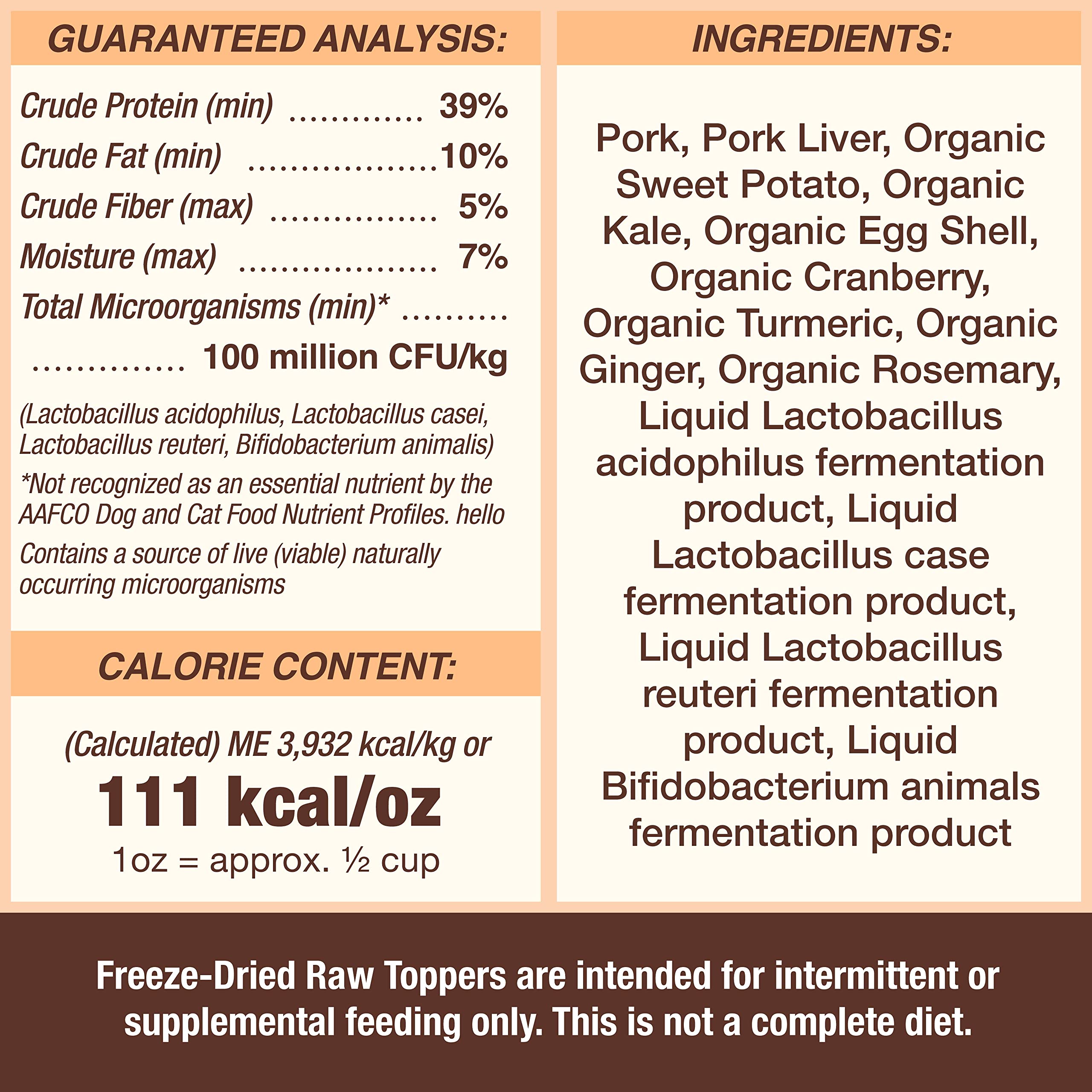 **Primal Freeze-Dried Grain-Free Dog & Cat Food Toppers with Probiotics – Pork Flavor (18 oz) – Raw Meal Mixer for Training & Digestive Health – Perfect for Picky Eaters & Sensitive Stomachs**