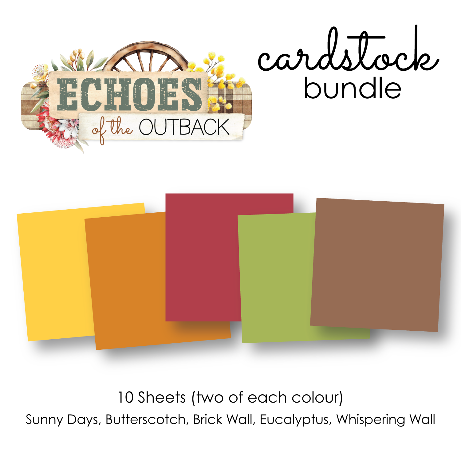 12 x 12 Echoes of the Outback Cardstock Bundle - Premium Scrapbooking Paper for DIY Crafts, Card Making, and Home Decor Projects