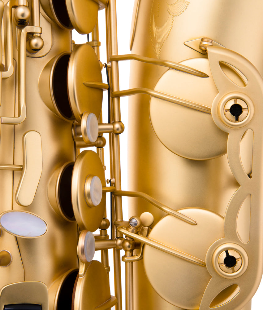 Antigua Winds TS4348 Model 25 PowerBell Tenor Saxophone - Professional Unlacquered Brass Instrument for Jazz, Blues & Concert Performances