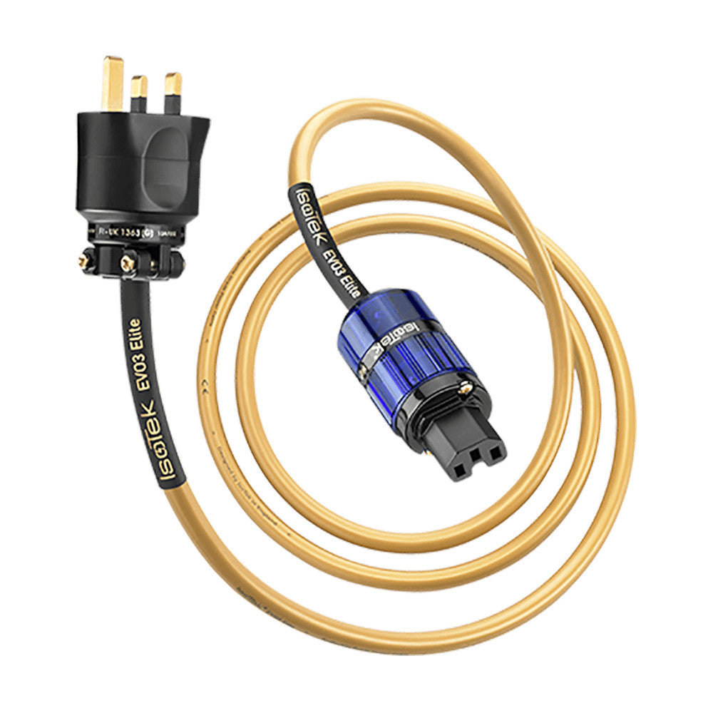 IsoTek EVO3 Elite 2m Power Cable with Australian Plug - Premium Audio Power Cord for Hi-Fi Systems, Home Theater & Studio Equipment