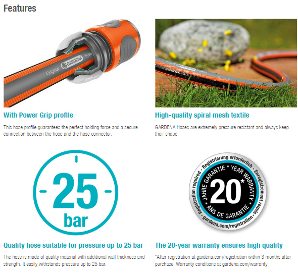Gardena Comfort FLEX Hose 1/2 Inch (13mm) x 50 Feet (15m) - Expandable Garden Water Hose for Lawn, Yard & Outdoor Watering