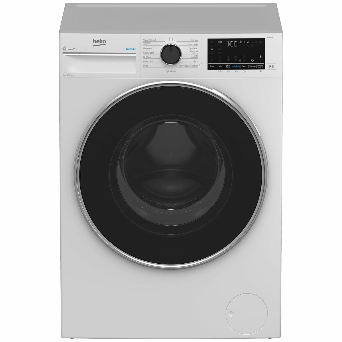 Beko 9kg Front Load Washing Machine with Autodose & Steam - BFLB902ADW - Energy Efficient, Quiet Operation for Apartments & Small Homes