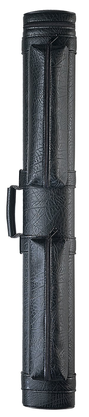 Premium Black Leatherette Oval Pool Cue Case - Pro Series LC22A | Durable Billiard Cue Holder for Professional Players & Home Use | Perfect for Tournaments, Bars & Game Rooms