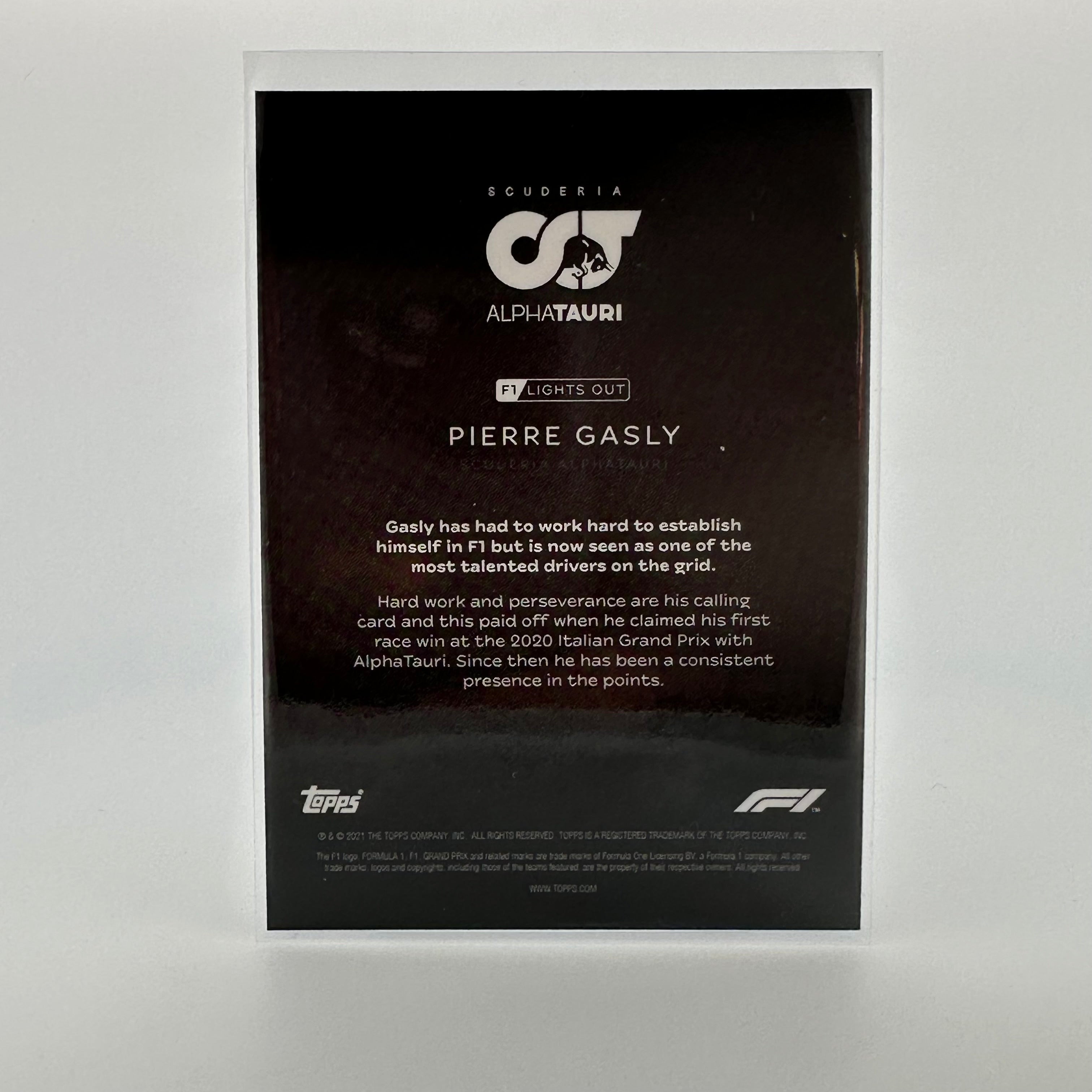 Pierre Gasly F1 Racing Driver Green Parallel Collectible Card - Perfect for Sports Memorabilia Collections & F1 Fan Displays