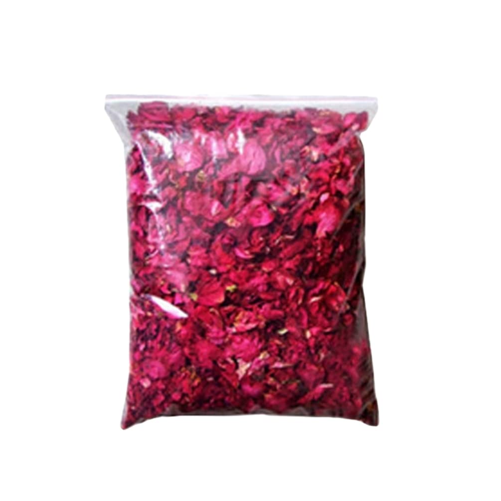 Balacoo 1 Pack Natural Dried Red Rose Petals - Real Flower Petals for Foot Bath, Body Spa, Wedding Confetti, Home Fragrance & DIY Crafts | Perfect for Relaxation, Romantic Decorations and Aromatherapy