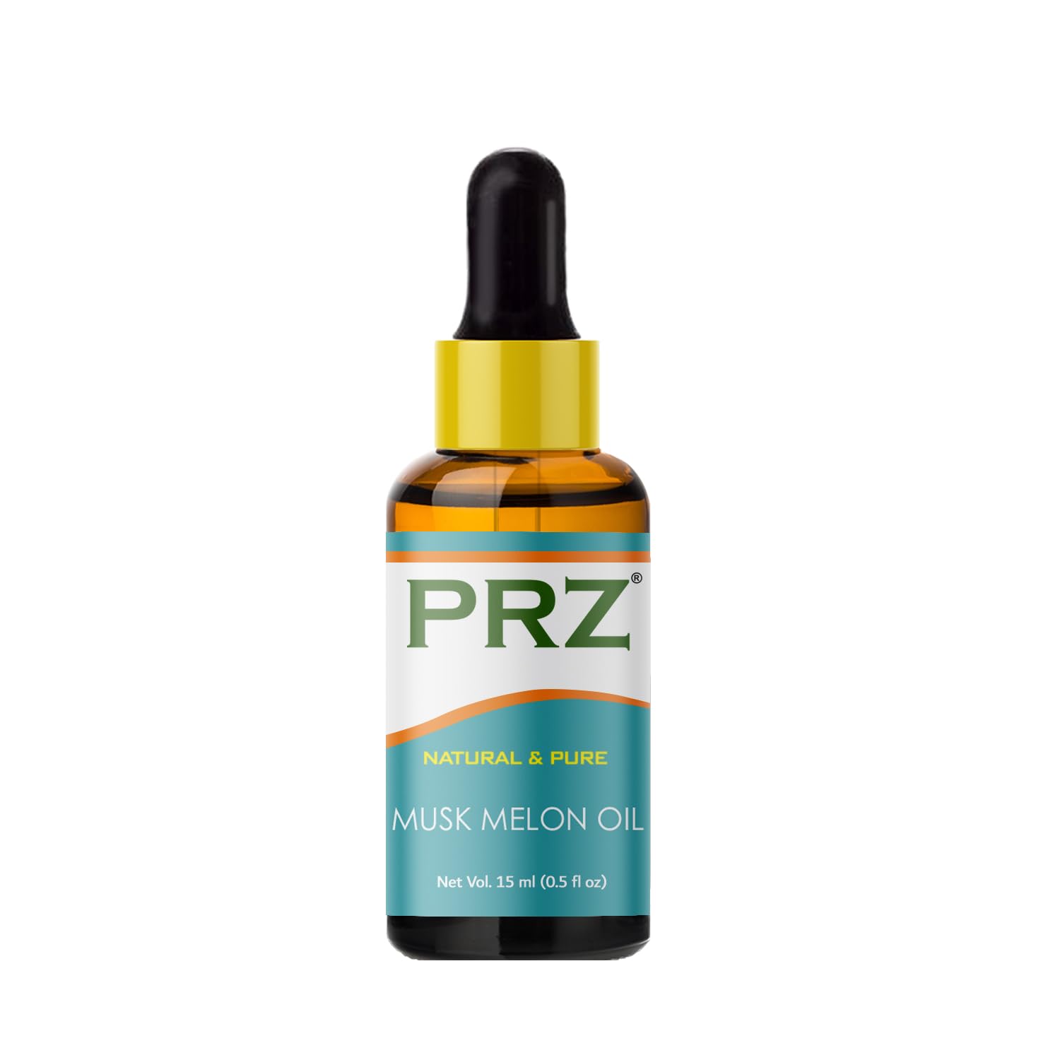 PRZ Musk Melon Cold Pressed Carrier Oil - 100% Pure Natural Therapeutic Grade for Skin & Hair Care, 15ml | Hydrating Facial Oil, Scalp Treatment & Massage Oil for Dry Skin & Damaged Hair