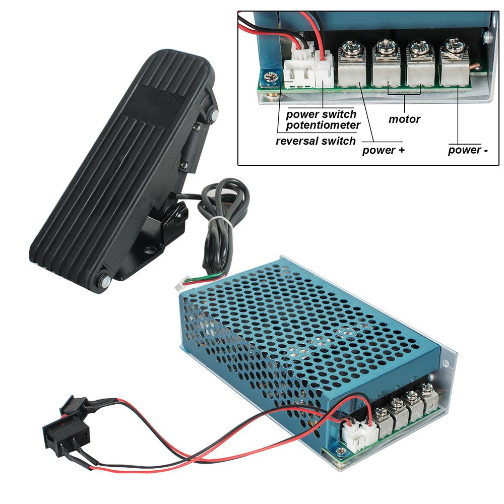 10-50V 100A 5000W Reversible DC Motor Speed Controller - PWM Control with Soft Start & Reversing Function - Dual Relay Protection for Electric Vehicles, Golf Carts, and Industrial Machinery