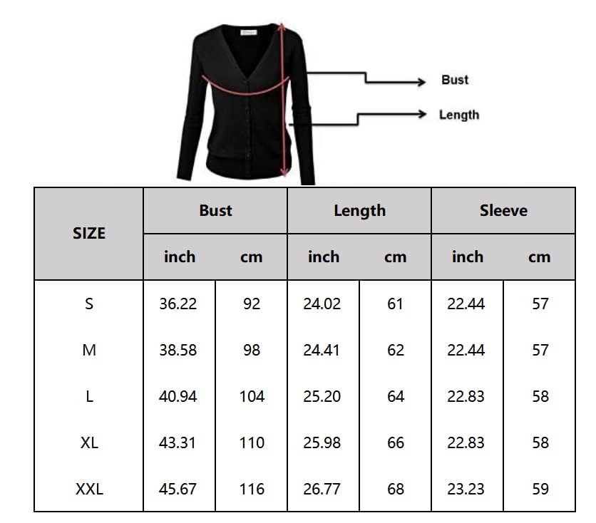 Gothden Women's Basic Spring Button Down Cardigan - Lightweight Knit Open Front Sweater for Casual Wear, Office & Layering