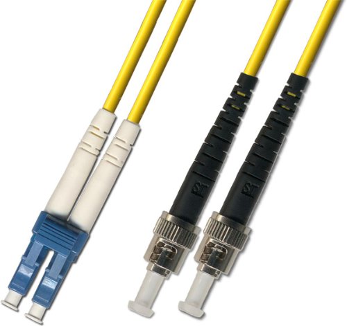 150M Single Mode Duplex Fiber Optic Cable (9/125μm) LC to ST Connector Yellow - High Speed Internet & Network Connectivity for Data Centers, Offices & Home Networking