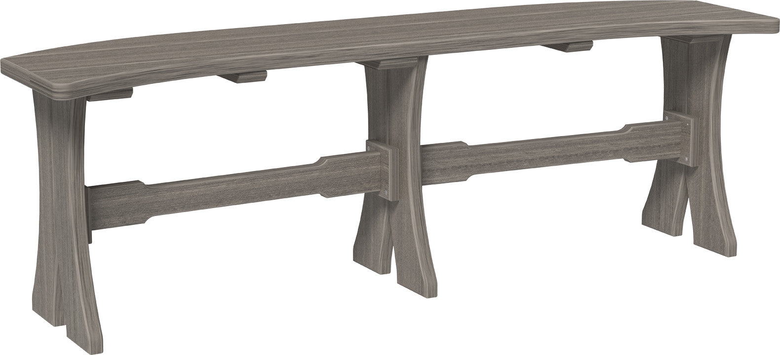 LuxCraft 52-Inch Solid Wood Dining Table Bench - Rustic Farmhouse Style Seating for Kitchen, Dining Room & Outdoor Patio Furniture